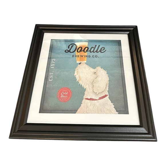 Framed Doodle Brewing Company Print 🎄🐾 Christmas Gift Goldendoodle Labradoodle - Picture 8 of 10